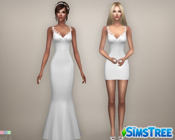 Большой набор Свадебных платьев от разных авторов для Sims 4