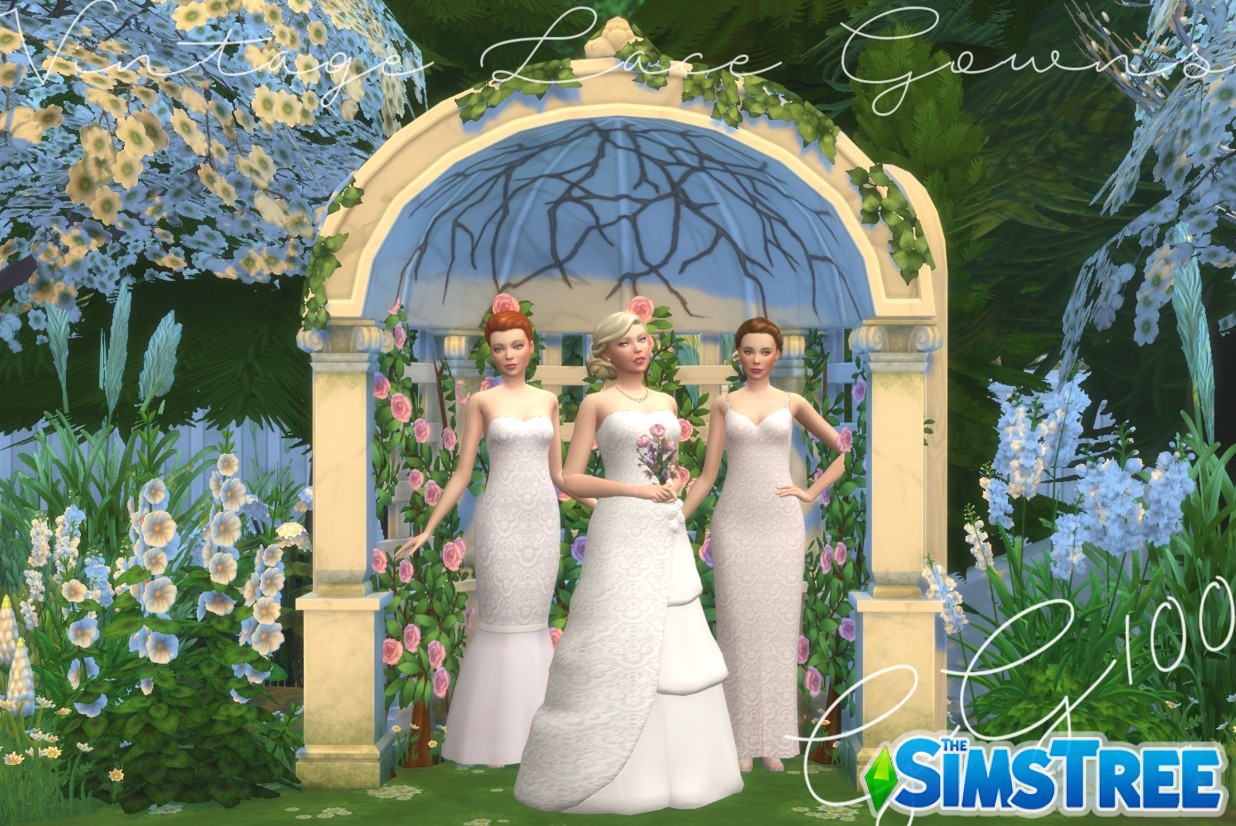 Большой набор Свадебных платьев от разных авторов для Sims 4