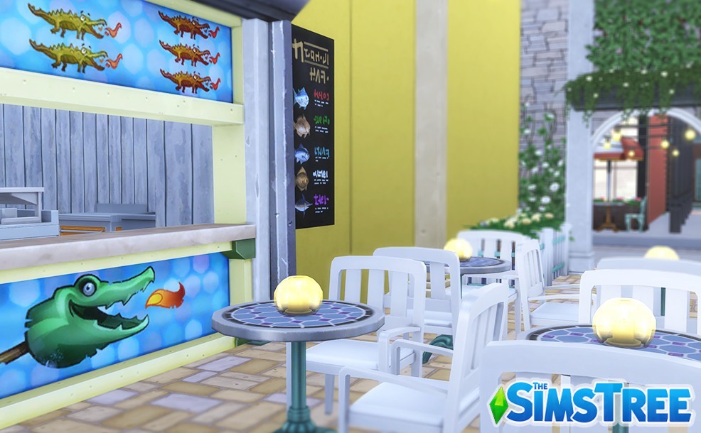 Французская улица в Виллоу Крик от bottsbotts для Sims 4