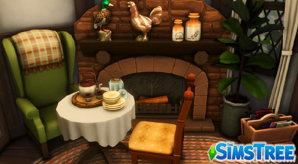 Крошечный дом Водяная мельница от ludicsim для Sims 4