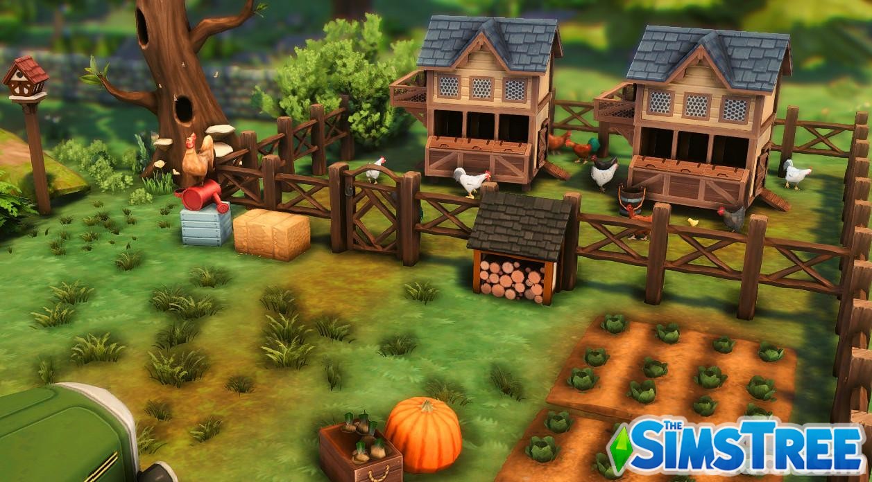 Крошечный дом Водяная мельница от ludicsim для Sims 4