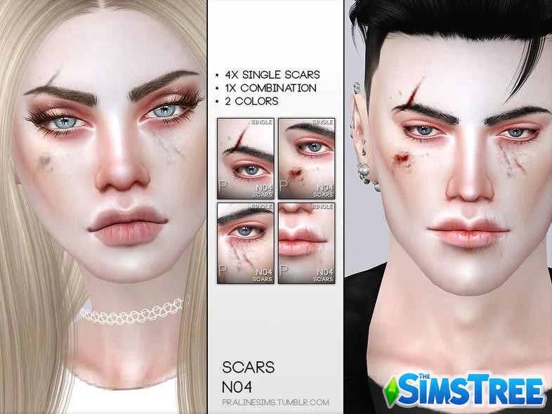 Лучшие СС шрамов для Sims 4