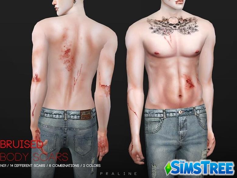 Лучшие СС шрамов для Sims 4
