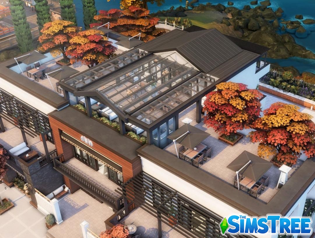 Люксовый ресторан для гурманов от paszerine для Sims 4