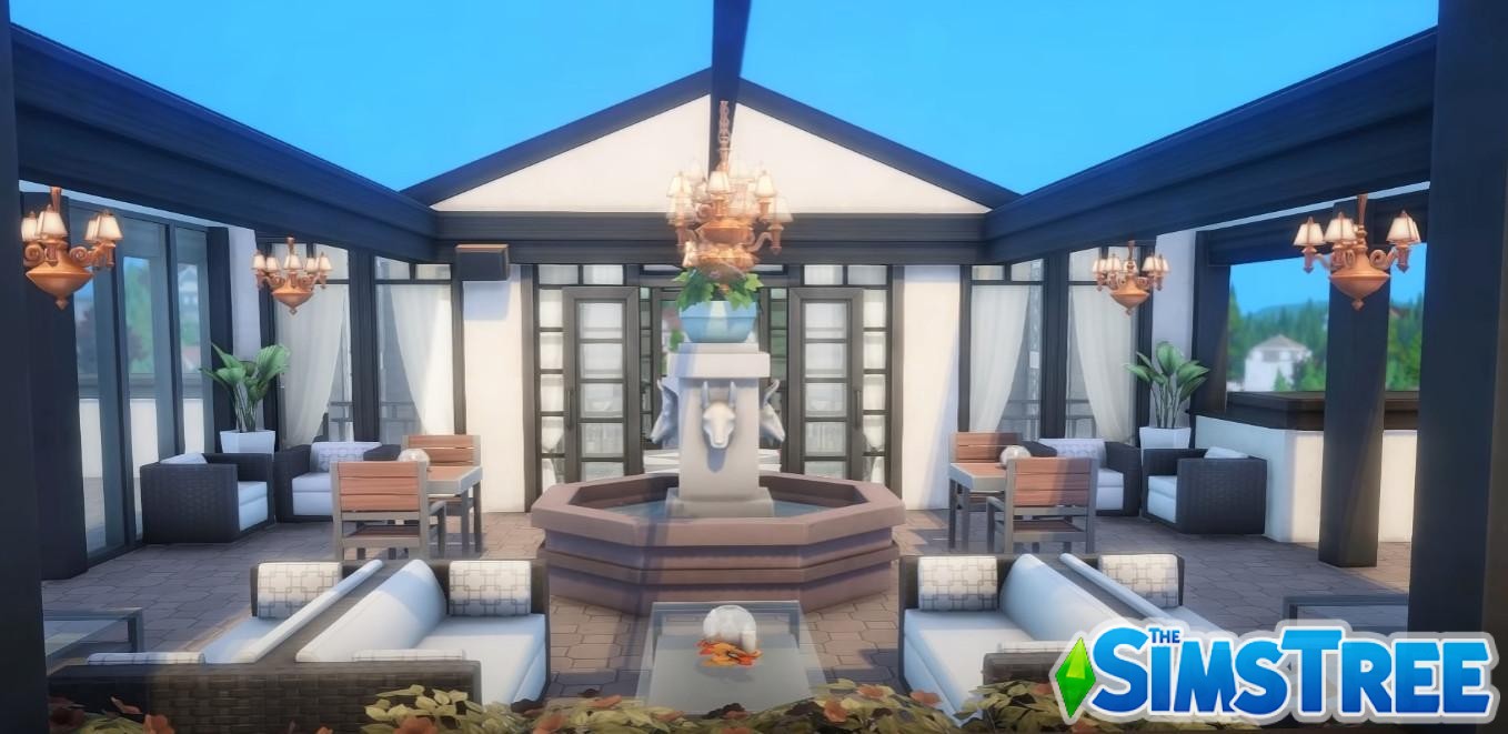 Люксовый ресторан для гурманов от paszerine для Sims 4