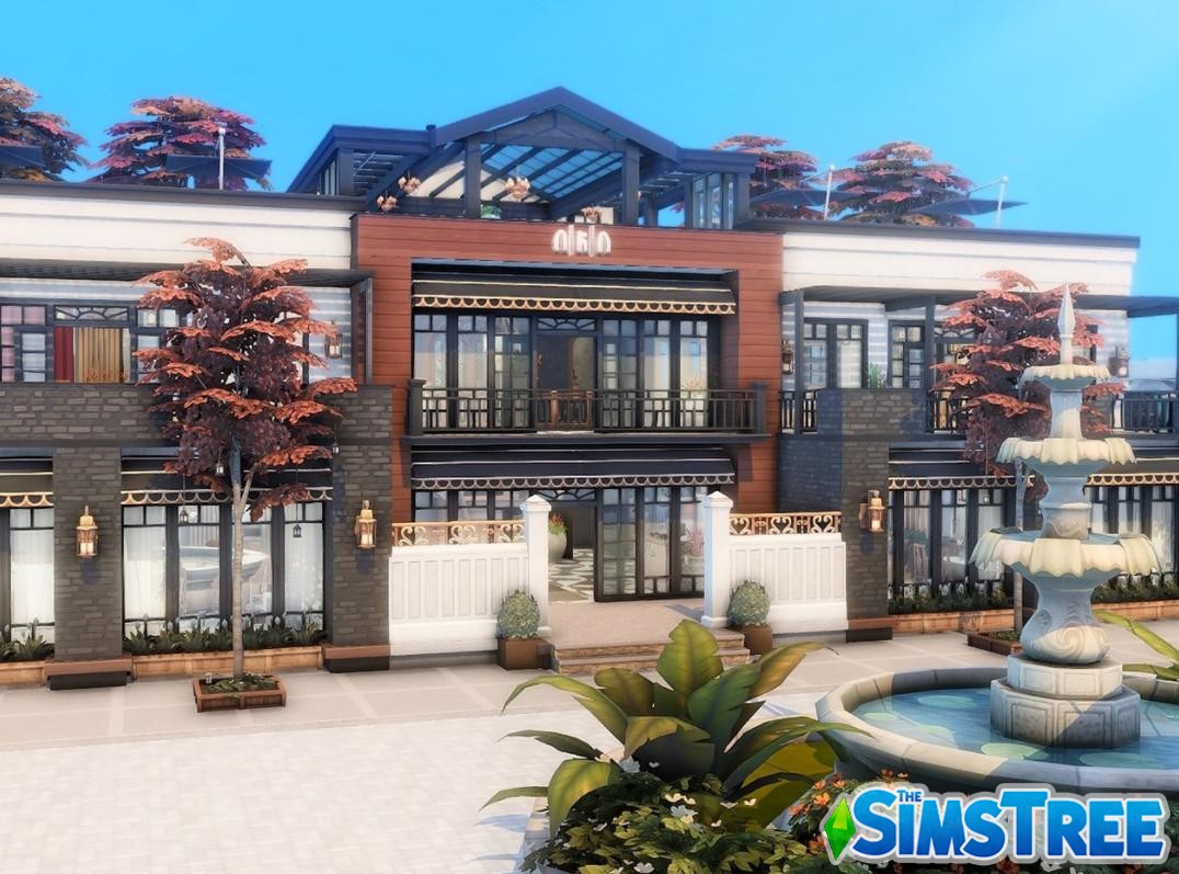 Люксовый ресторан для гурманов от paszerine для Sims 4