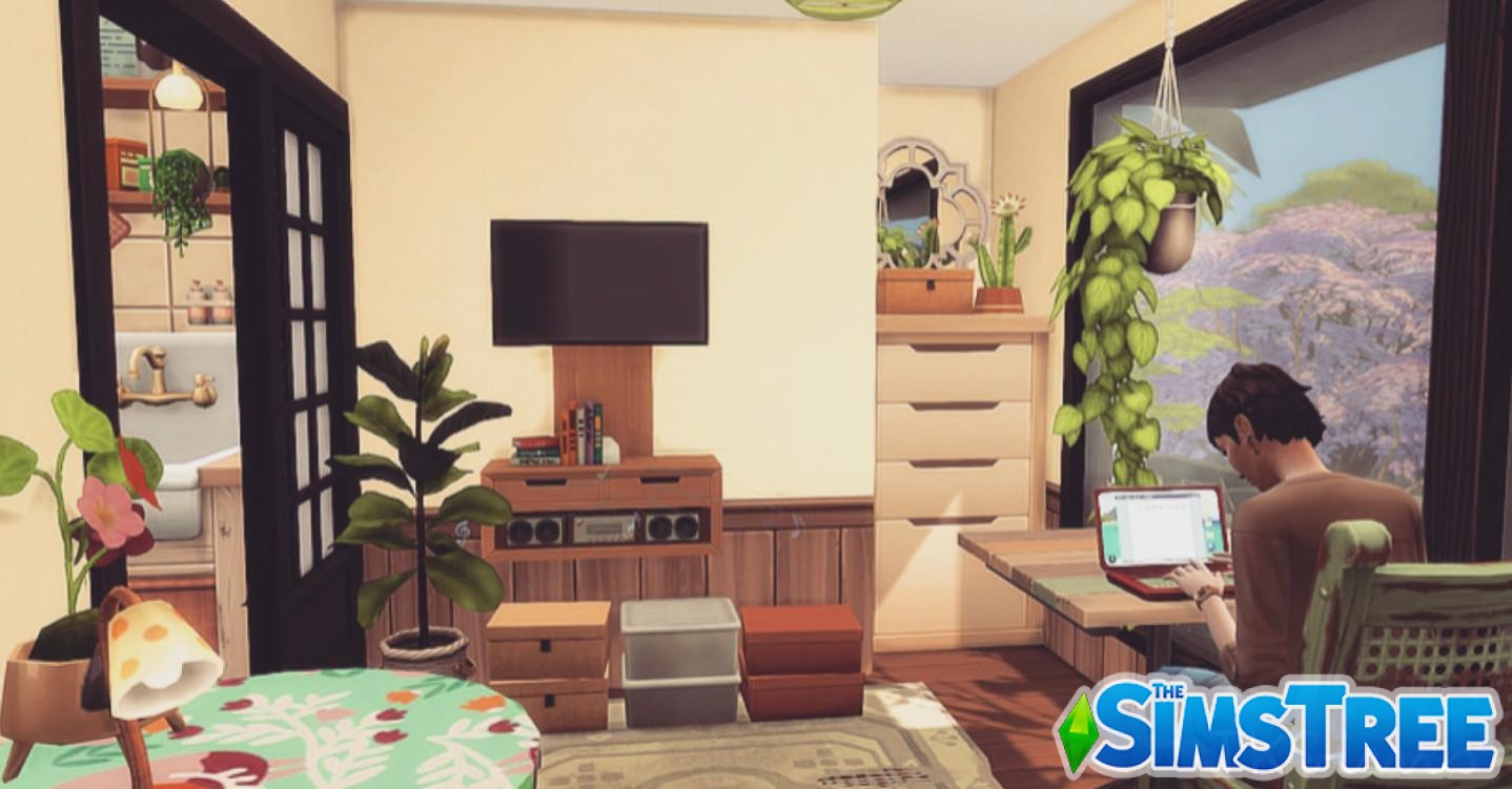 Магазин, кафе, жилой дом от tksims для Sims 4