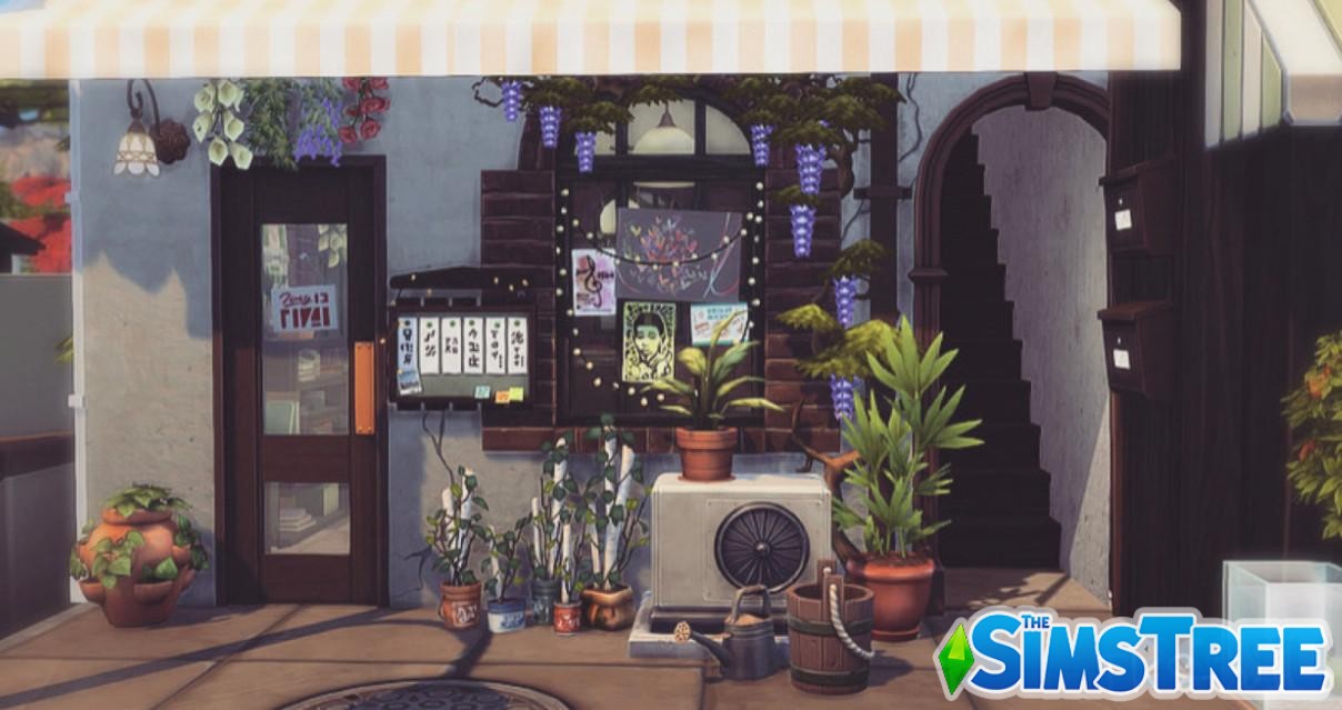 Магазин, кафе, жилой дом от tksims для Sims 4