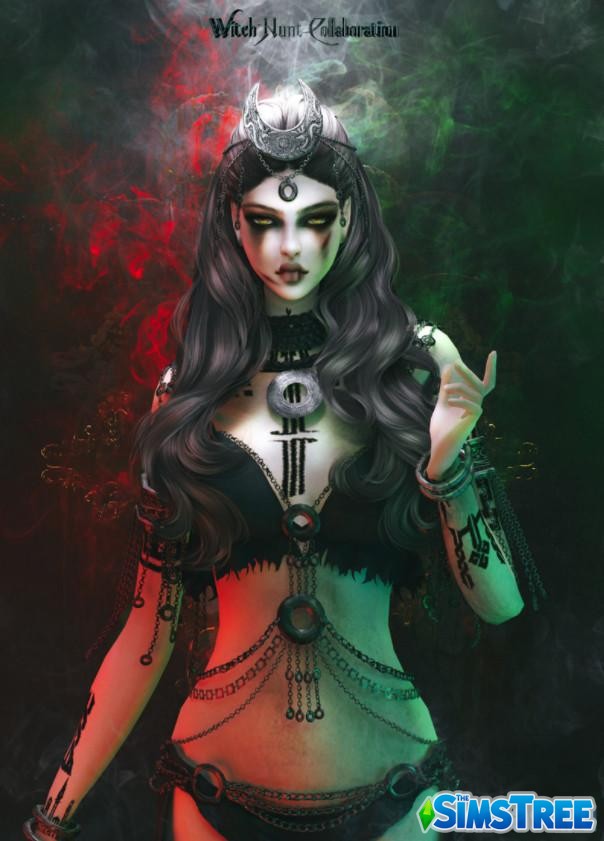 Набор для наряда ведьм или демонов от LAMZ для Sims 4