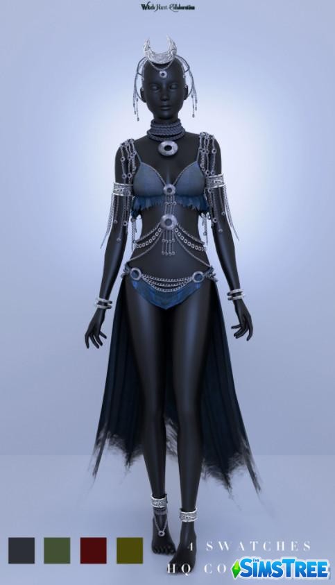 Набор для наряда ведьм или демонов от LAMZ для Sims 4