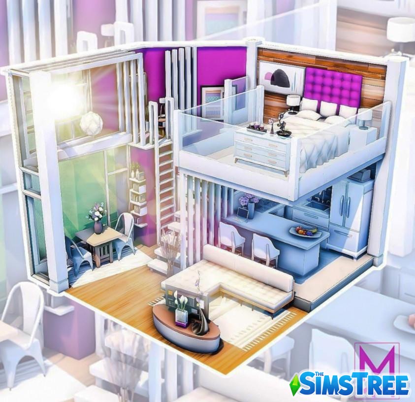 Набор домов для челленджа Кукольный домик Барби от разных авторов для Sims 4