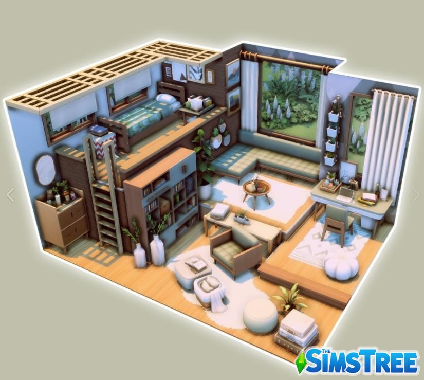 Набор комнат с платформами от amalieesims для Sims 4
