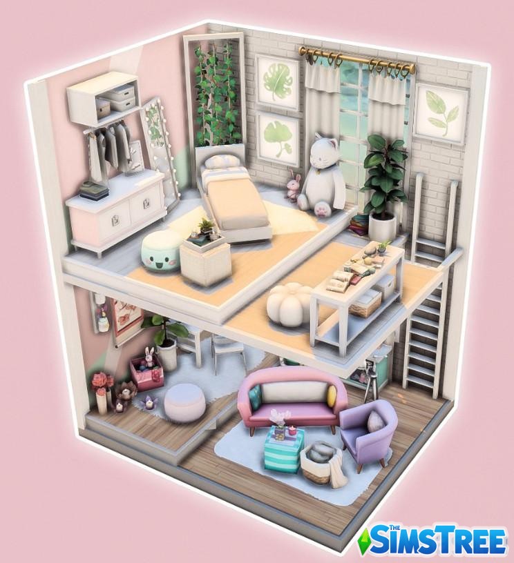 Набор современных комнат от разных авторов для Sims 4