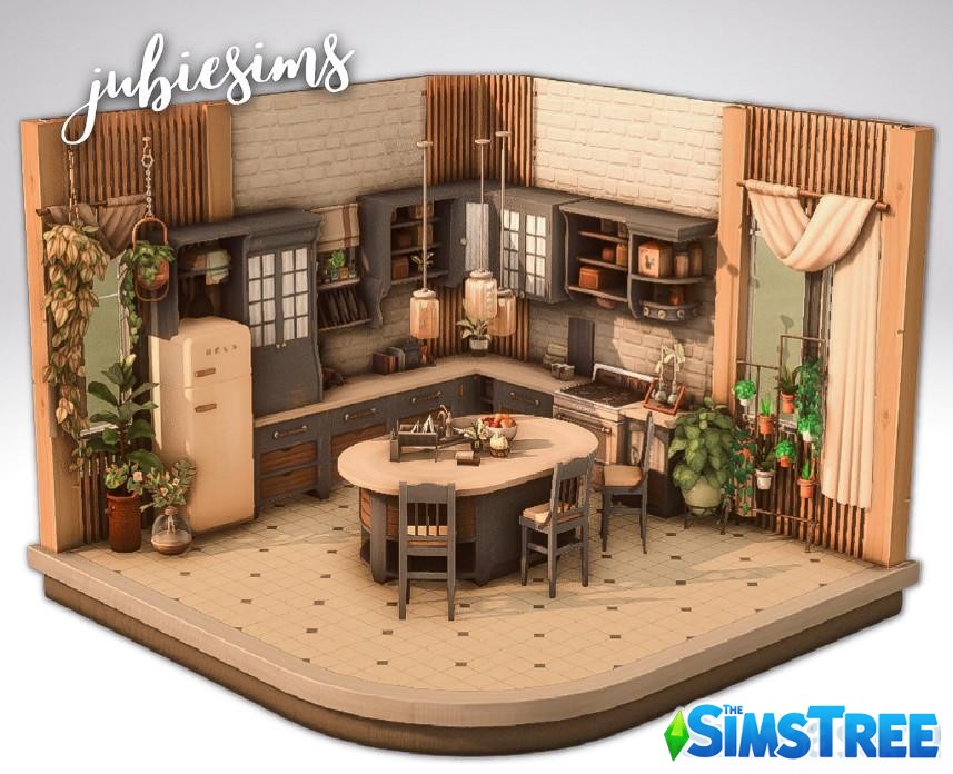 Набор современных комнат от разных авторов для Sims 4