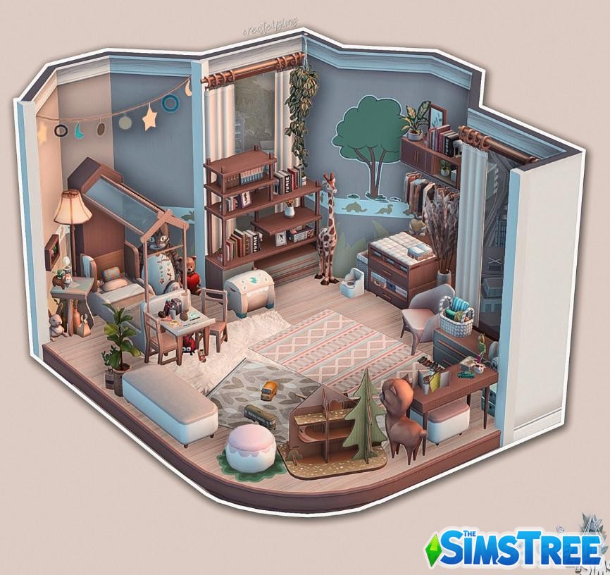 Набор современных комнат от разных авторов для Sims 4