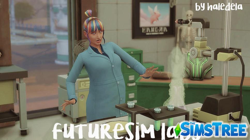 Научная лаборатория Будущее от haledela для Sims 4