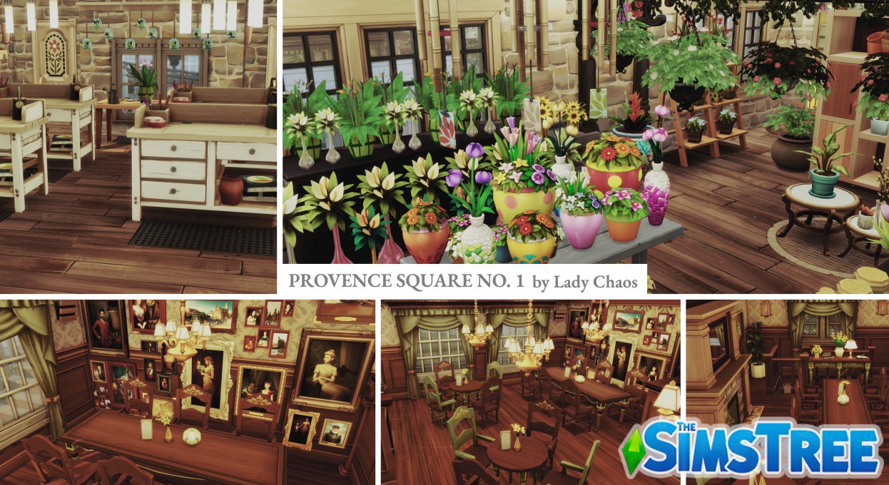 Площадь Прованс-сквер от ladychaos для Sims 4