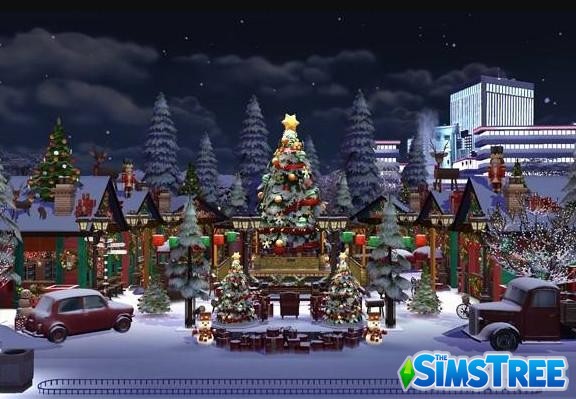 Подборка праздничных домов от разных авторов для Sims 4
