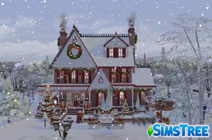 Подборка праздничных домов от разных авторов для Sims 4