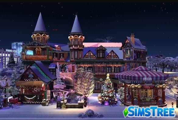 Подборка праздничных домов от разных авторов для Sims 4