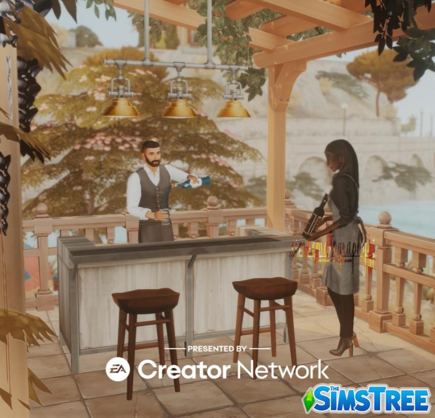 Ресторан с апартаментами Тортоза от simnematographygj для Sims 4