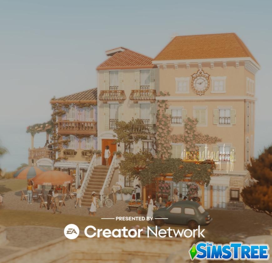 Ресторан с апартаментами Тортоза от simnematographygj для Sims 4