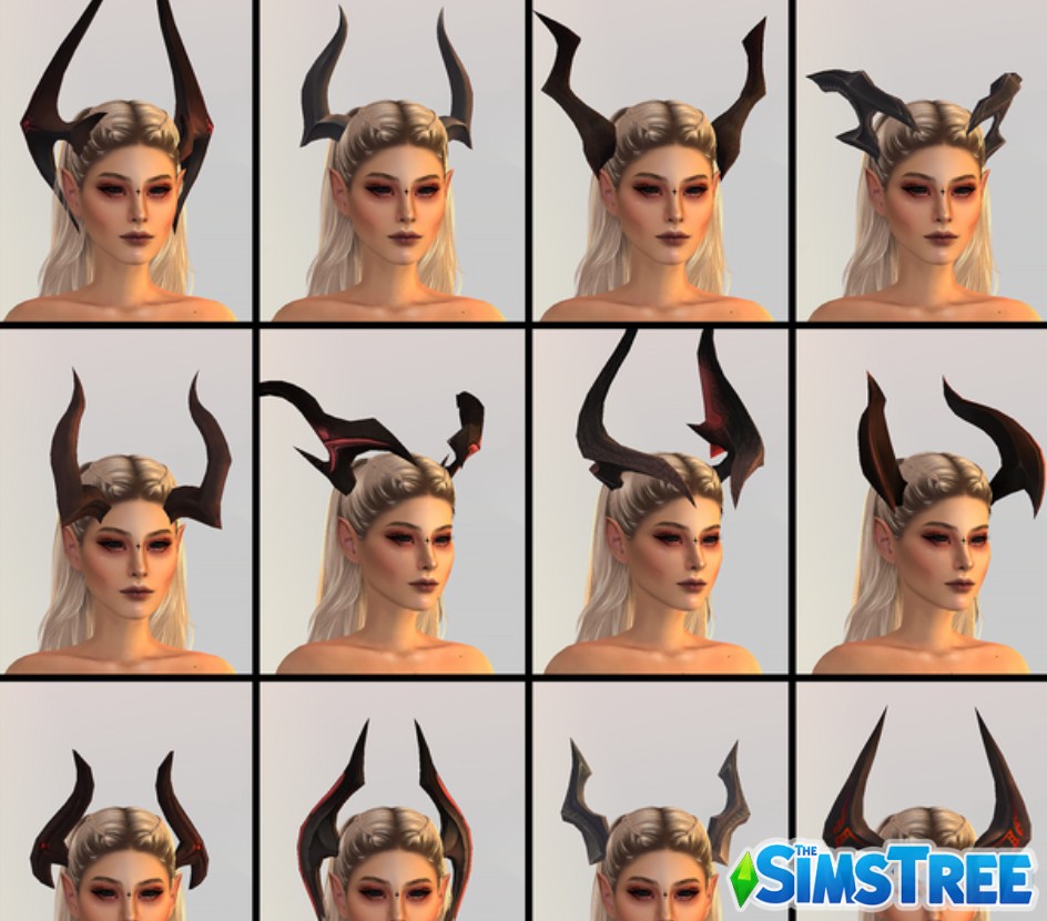 Рога, маски, аксессуары от Moriel для Sims 4