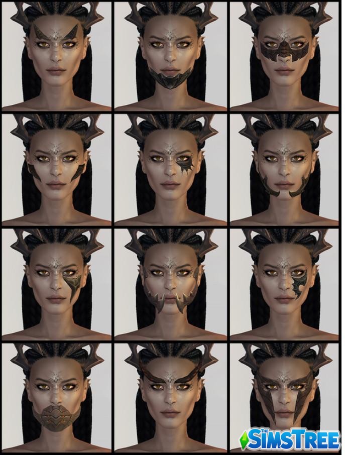 Рога, маски, аксессуары от Moriel для Sims 4