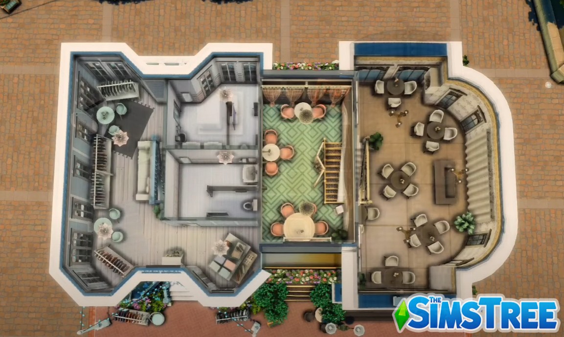 Секонд-хенд, бар и магазин чая от sims4ideas для Sims 4