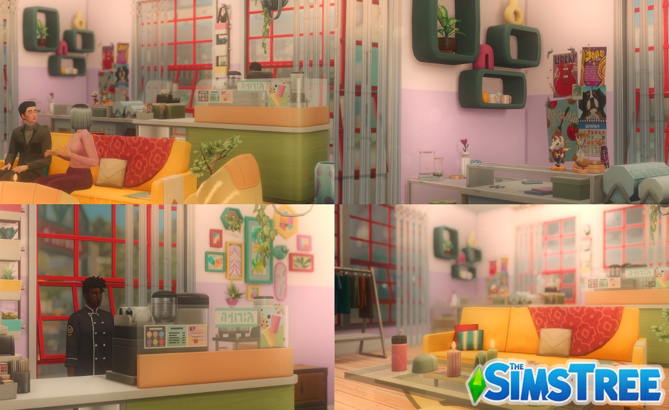 Секонд-хенд и чай с шариками от Fleurywanttosleep для Sims 4