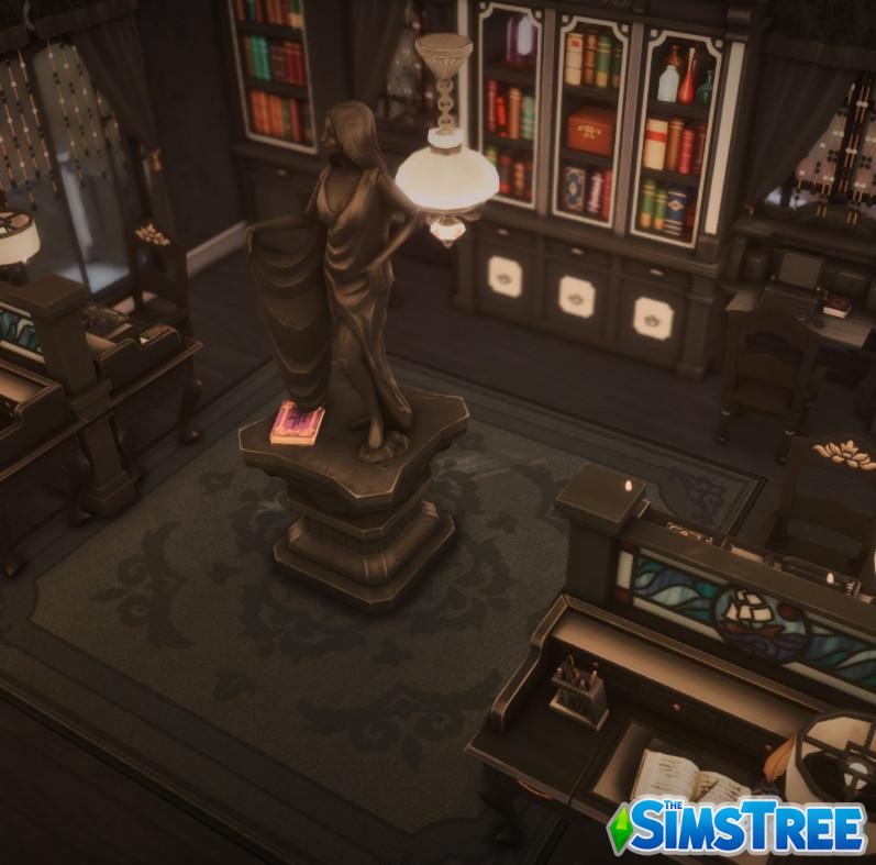 Участок Библиотека «Темная академия» от lollisimsi для Sims 4