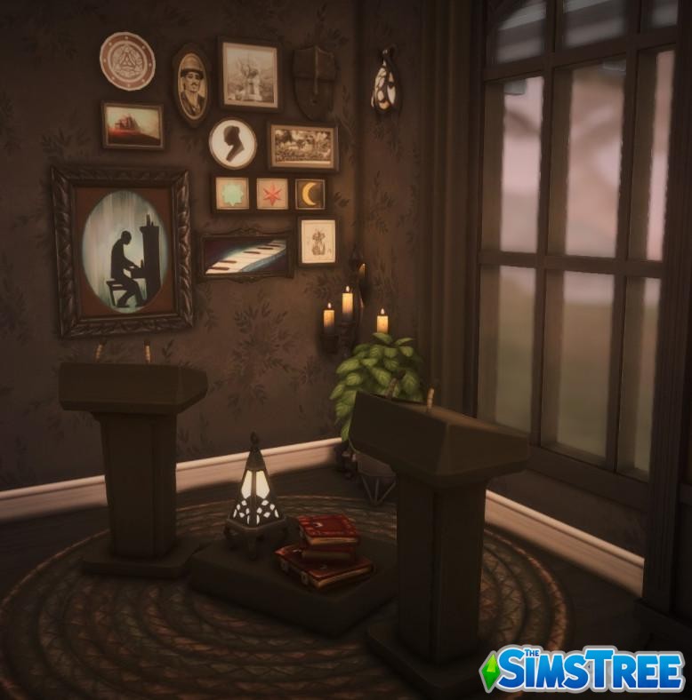 Участок Библиотека «Темная академия» от lollisimsi для Sims 4