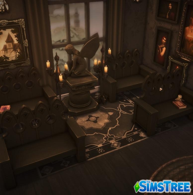 Участок Библиотека «Темная академия» от lollisimsi для Sims 4