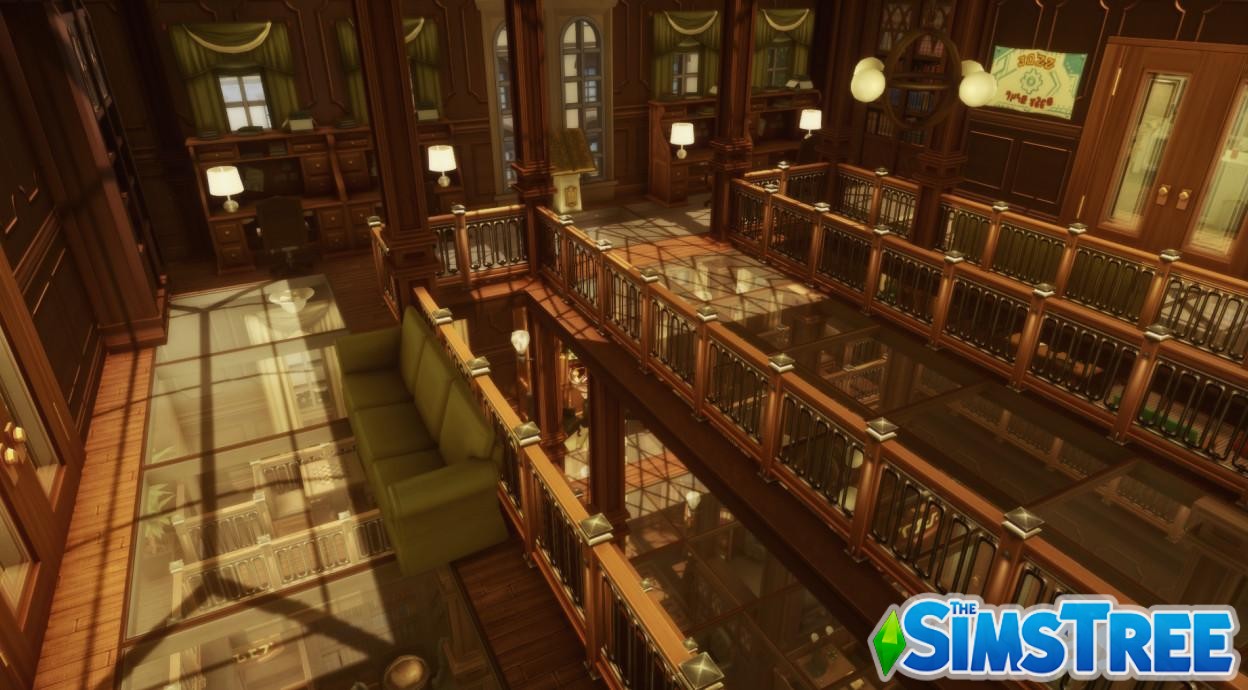 Участок Университетская библиотека от awingedllama для Sims 4