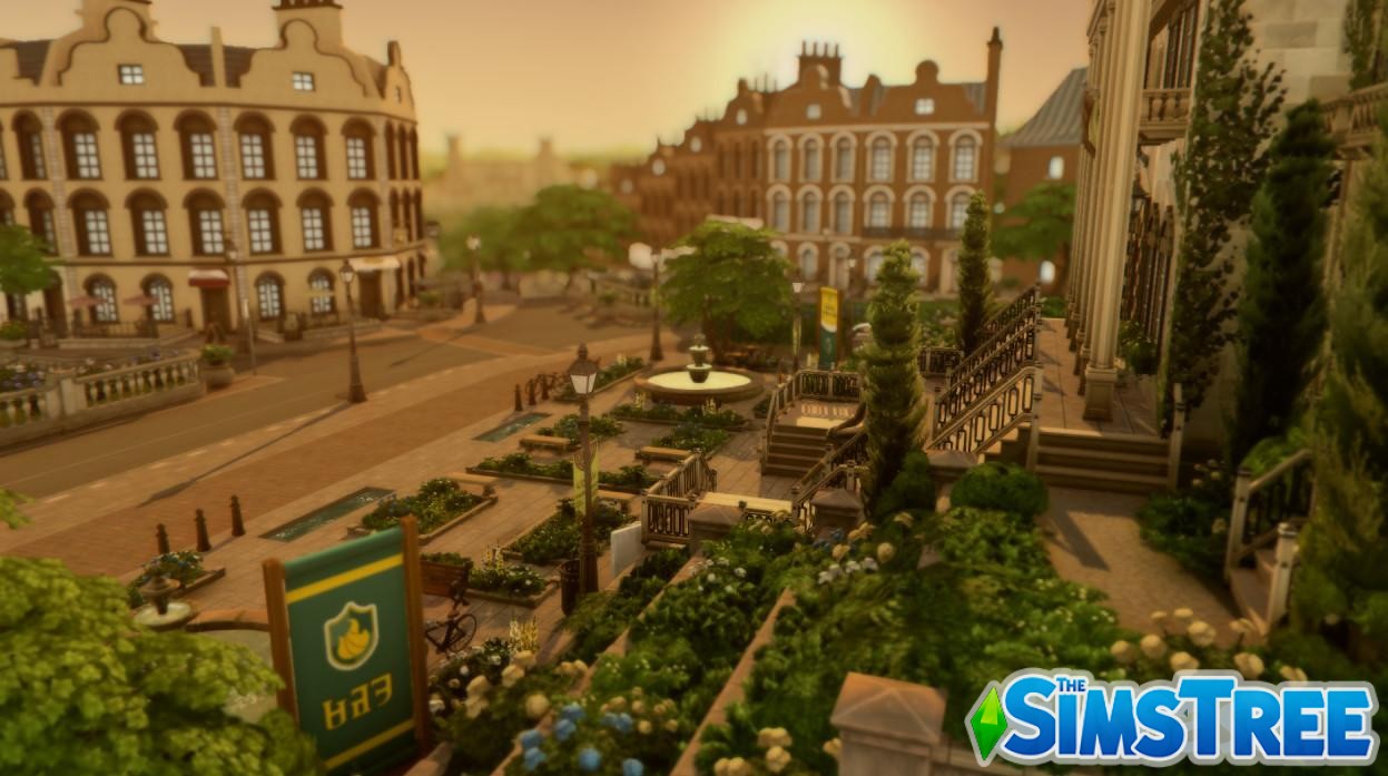 Участок Университетская библиотека от awingedllama для Sims 4