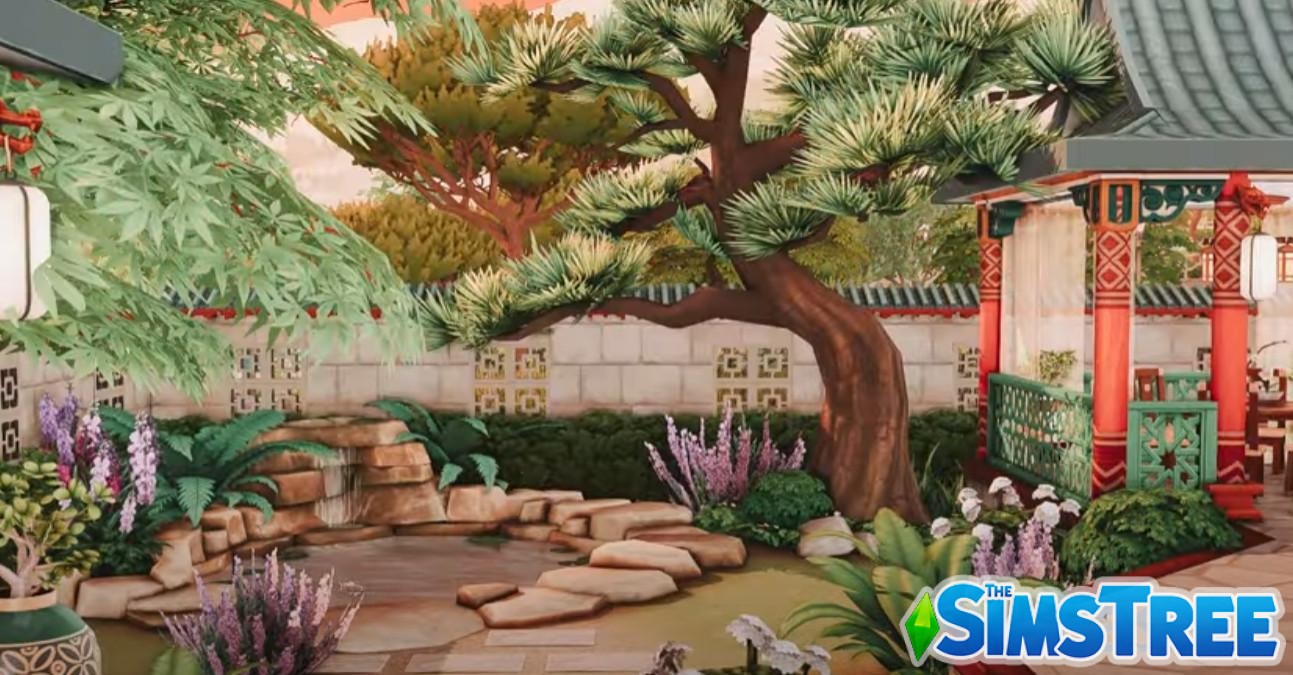 Японский ресторан от simpolcheeks для Sims 4