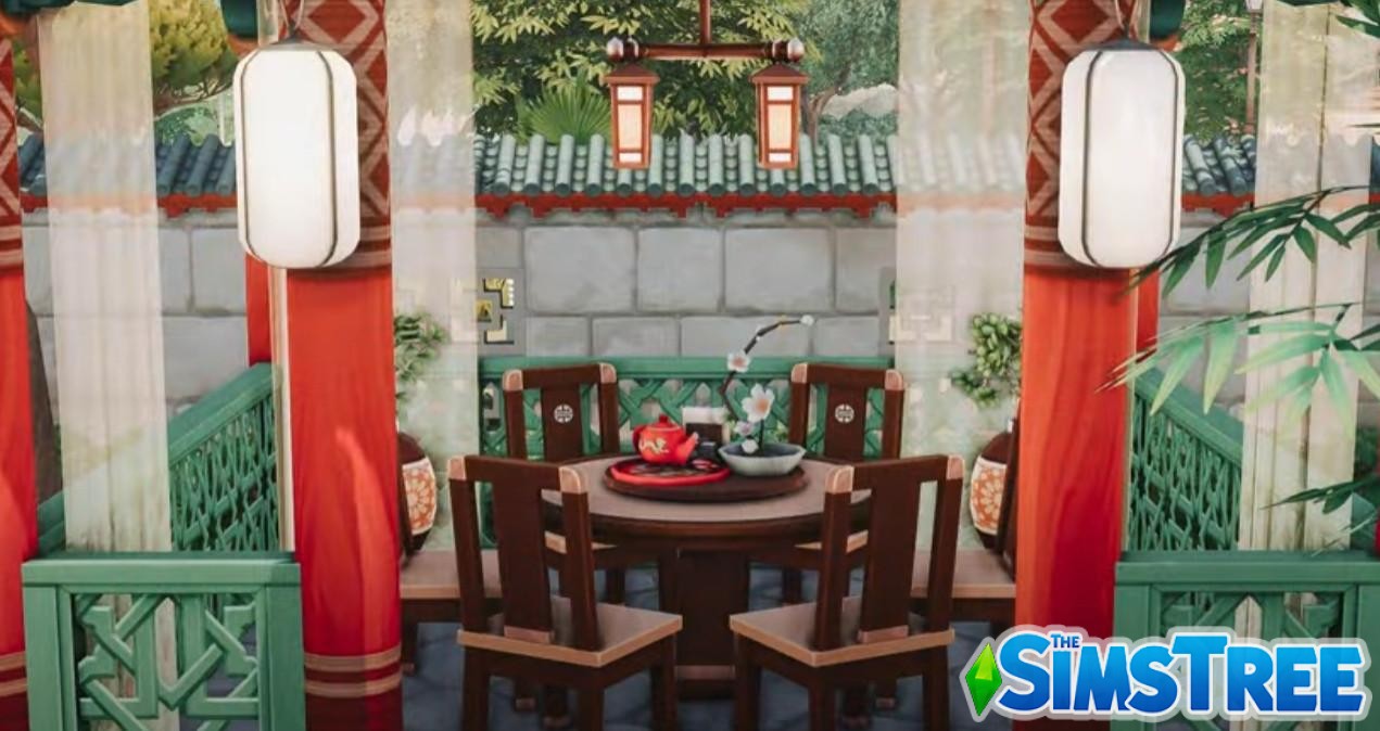 Японский ресторан от simpolcheeks для Sims 4