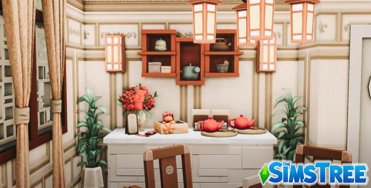 Японский ресторан от simpolcheeks для Sims 4
