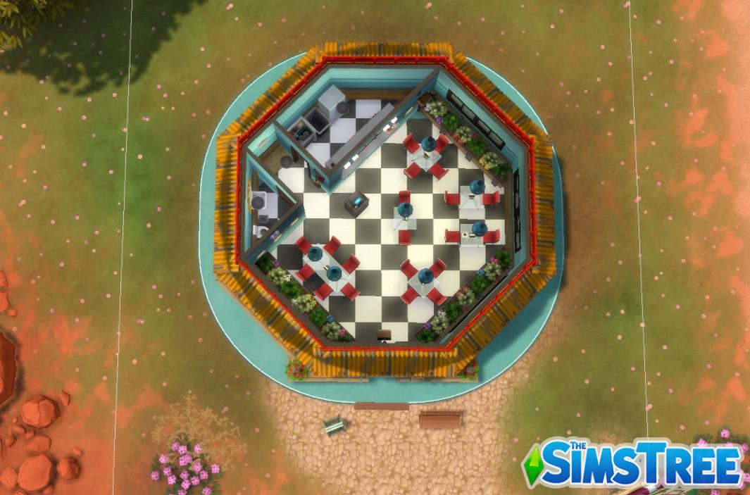 Бар «Бургер» от kittychin для Sims 4