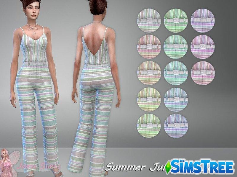 Летний комбинезон Джоан от Jaru Sims для Sims 4