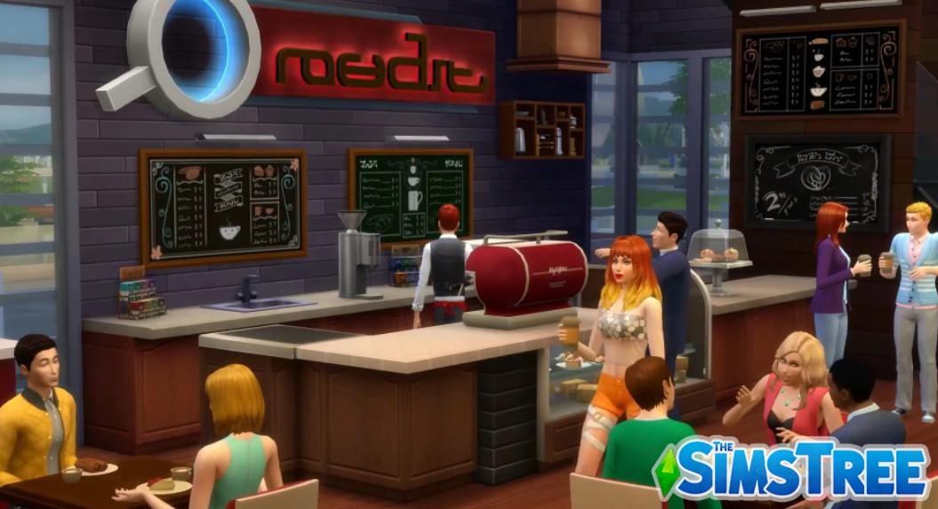Мод «Автоматические появления бариста и бармена» от Simplified для Sims 4