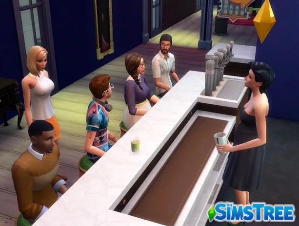 Мод «Автоматические появления бариста и бармена» от Simplified для Sims 4