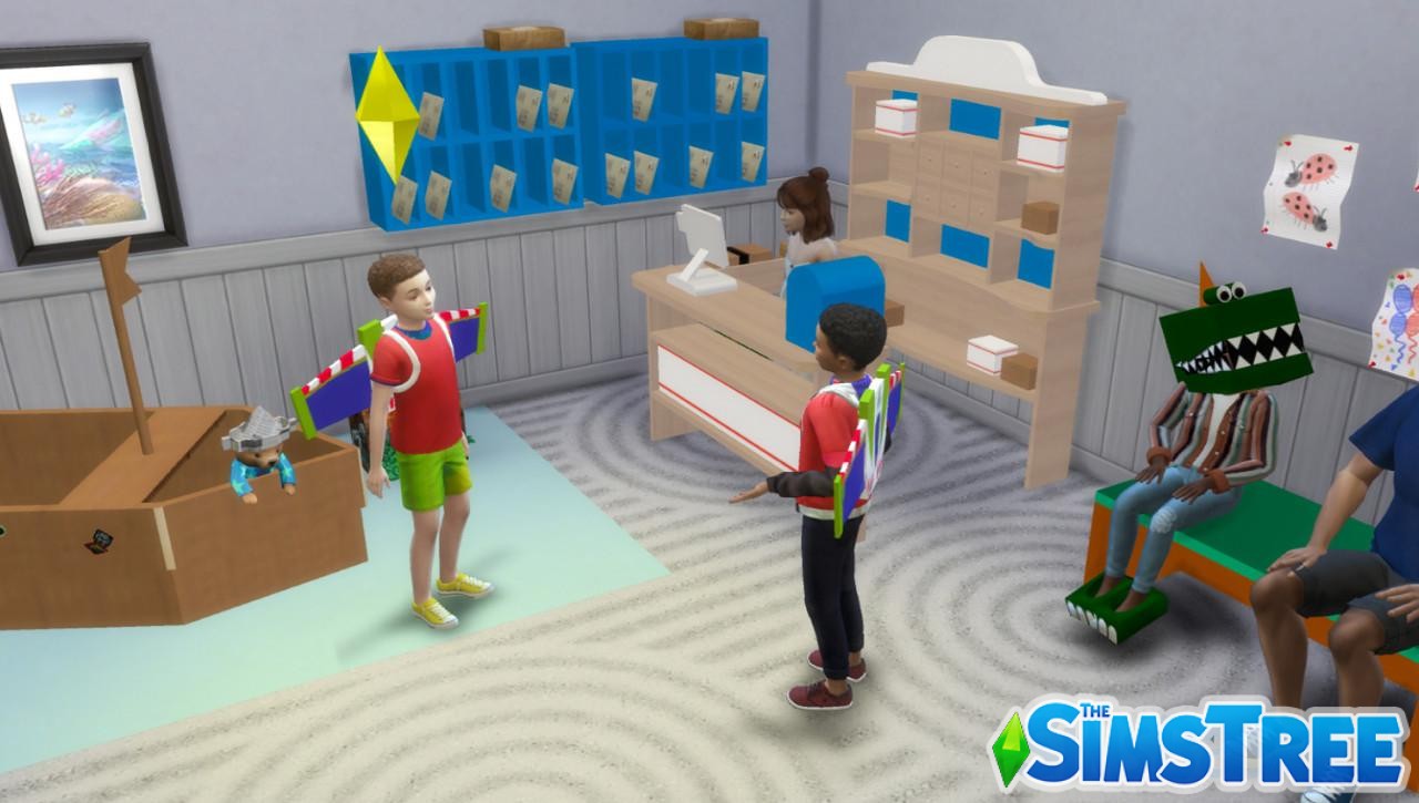 Мод «Детский функциональный набор – Почтовая станция» от TheGoldSim для Sims 4