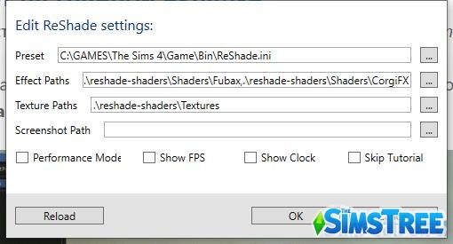 Мод-приложение для улучшения графики «ReShade v. 4.9.1» от Crosire для Sims 4