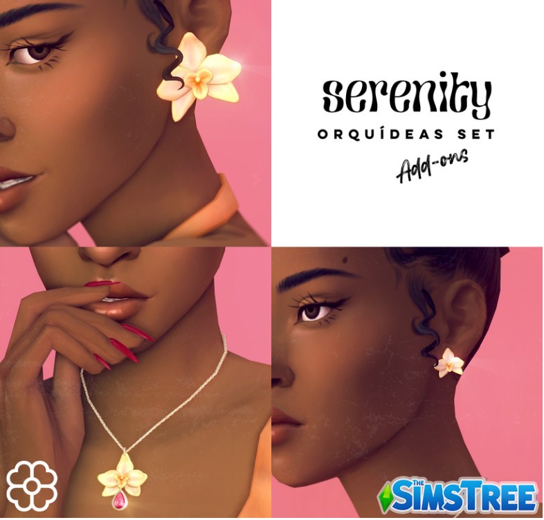 Коллекция одежды и аксессуаров Орхидея от Serenity для Sims 4