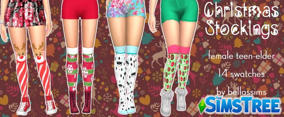 Наборы Новогодних СС для Sims 4