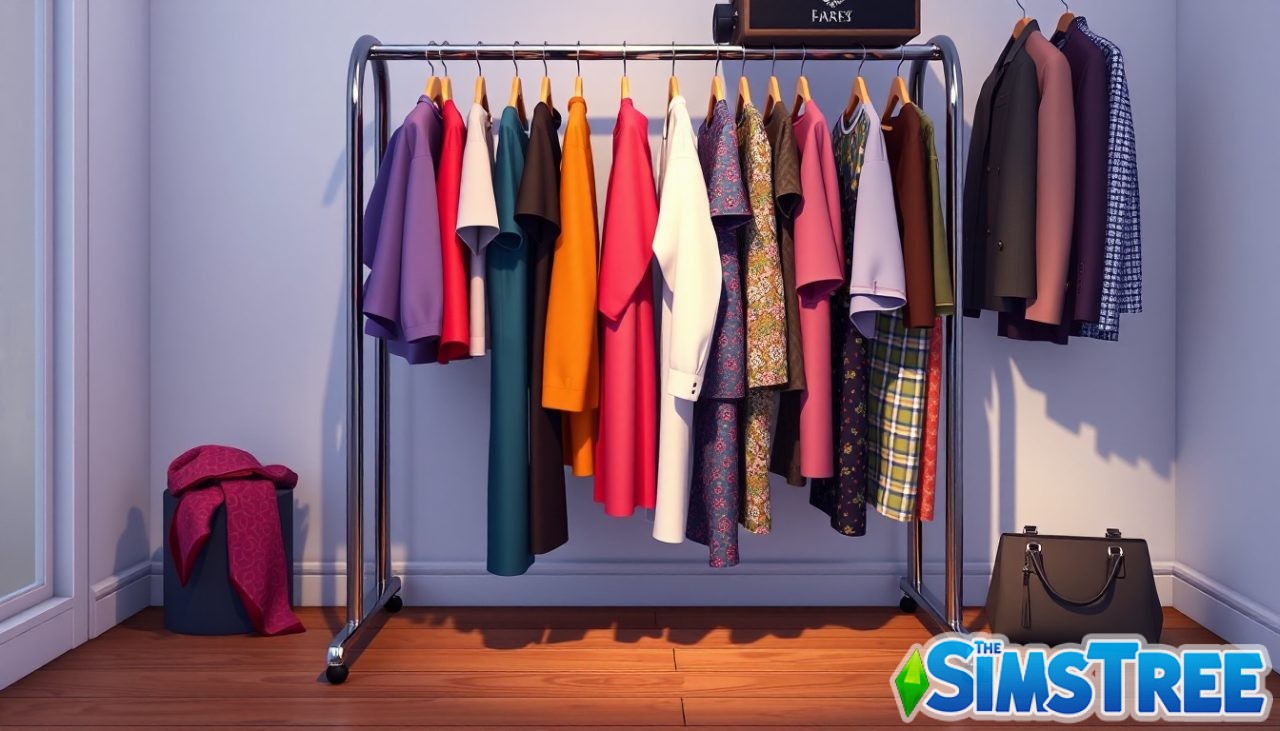 Как в The Sims 4 повесить гардероб с вешалками