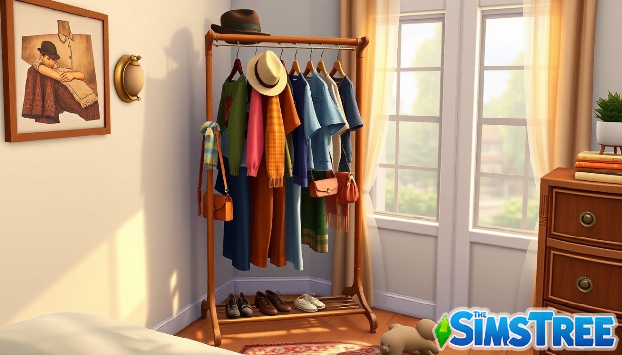 Как в The Sims 4 повесить гардероб с вешалками