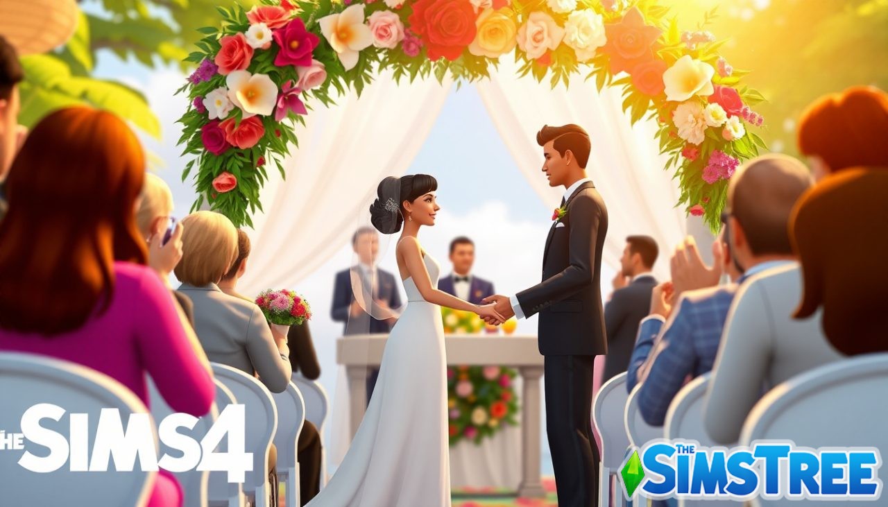 Как в The Sims 4 пригласить гостей посмотреть свадебную церемонию