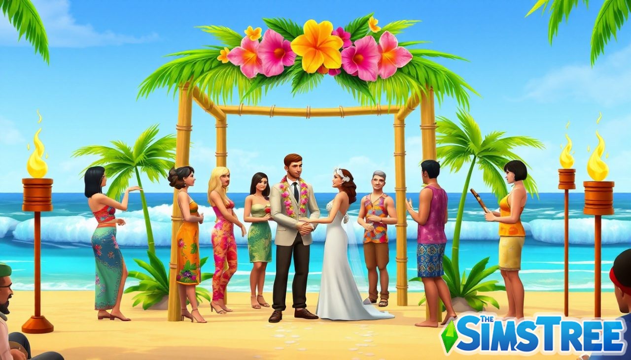 Как в The Sims 4 пригласить гостей посмотреть свадебную церемонию